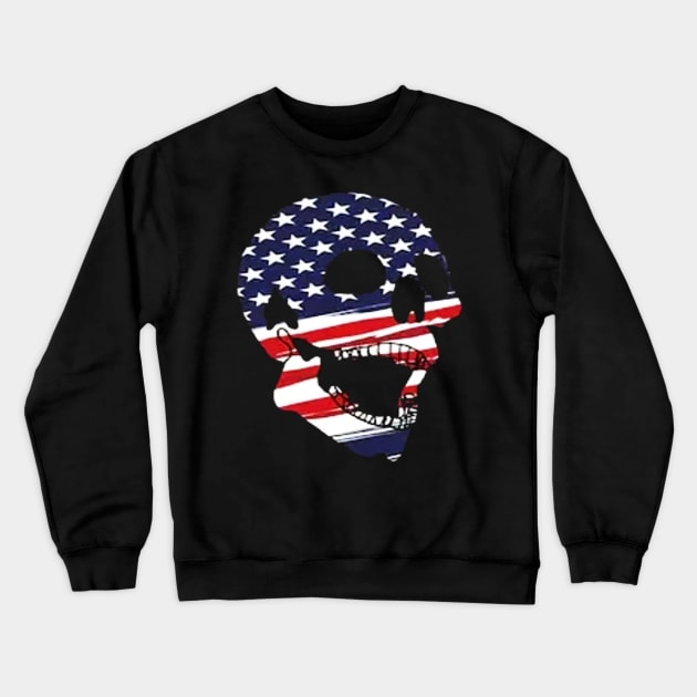 american flag skull Crewneck Sweatshirt by a1vector